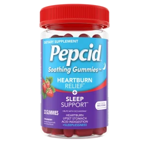 PEPCID™ Soothing Gummies, Heartburn Relief* + Sleep Support*, Strawberry